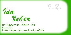 ida neher business card